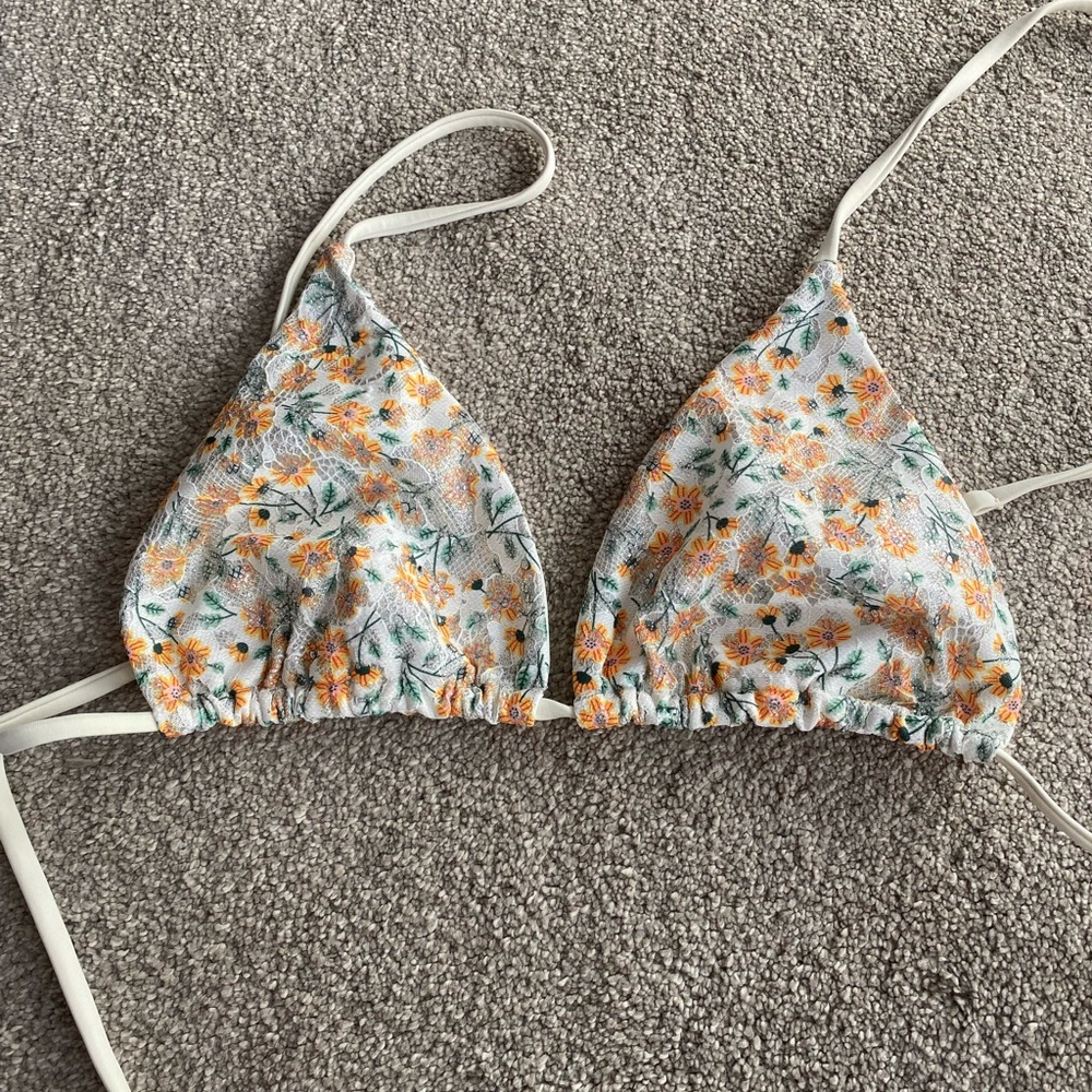 Floral Print Bikini Top